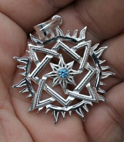 Звезда Сварога с голубым топазом - изображение 1