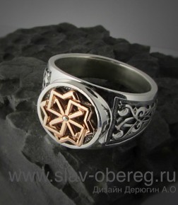 Славянский перстень с вращающимся символом Молвинец - изображение 4