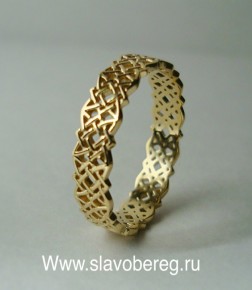 Золотое кольцо со Звездой Сварога (750 проба) - изображение 2