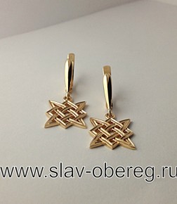 Серёжки Звезда Руси из золота - изображение 2