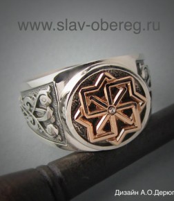 Славянский перстень с вращающимся символом Молвинец - изображение 3