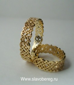Золотое кольцо со Звездой Сварога (750 проба) - изображение 1