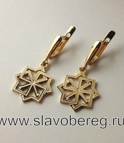 Сережки Молвинец без круга из золота - изображение 1