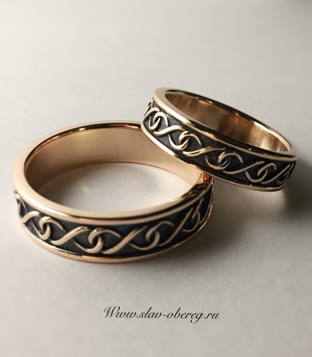 Обручальные кольца «Символ бесконечности» из золота - изображение 1